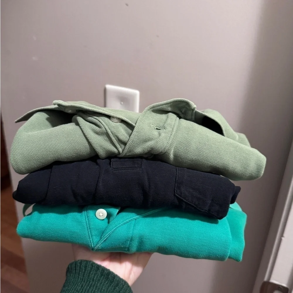 (3) men’s polo/ gold shirts​​​